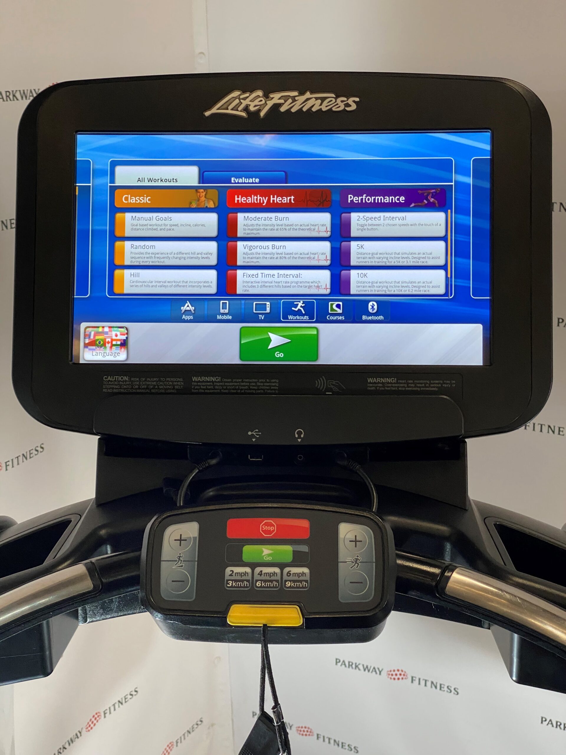 Life Fitness Elevation 95T Treadmill Discover SE Console